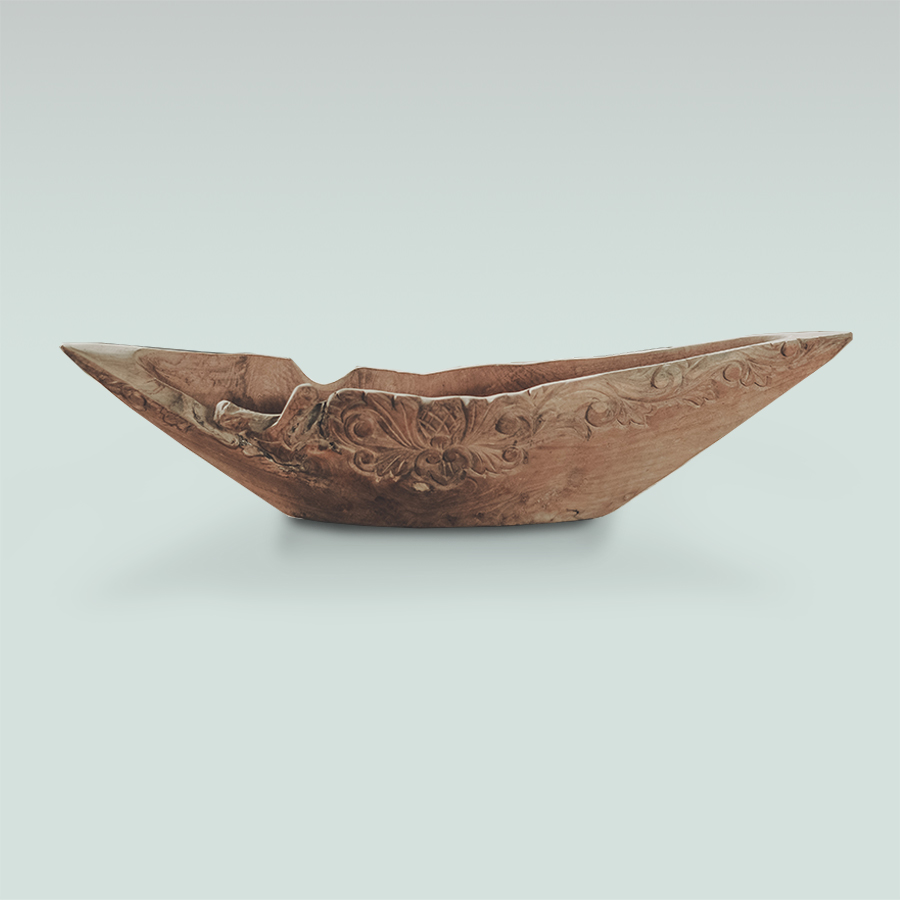 Bowl Prau With Carving