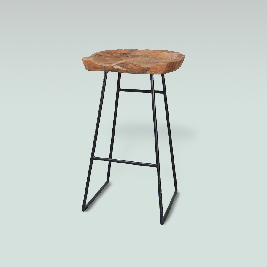 Bar Stool Sadel Iron Leg