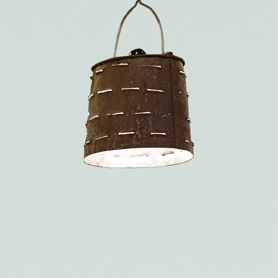 Lamp Tongzinc With Bar Iron Wood